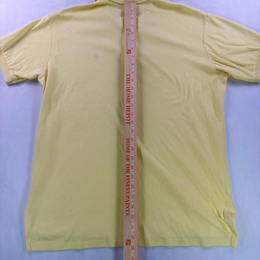 Vintage Polo Ralph Lauren Polo Shirt Mens Large Yellow USA Cotton Classic - Picture 11 of 11